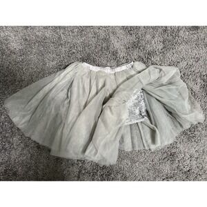 Tutu Couture Girls Sz 8 Gray Tulle Tutu With Sparkle Shorts Dance Dress Up Fab